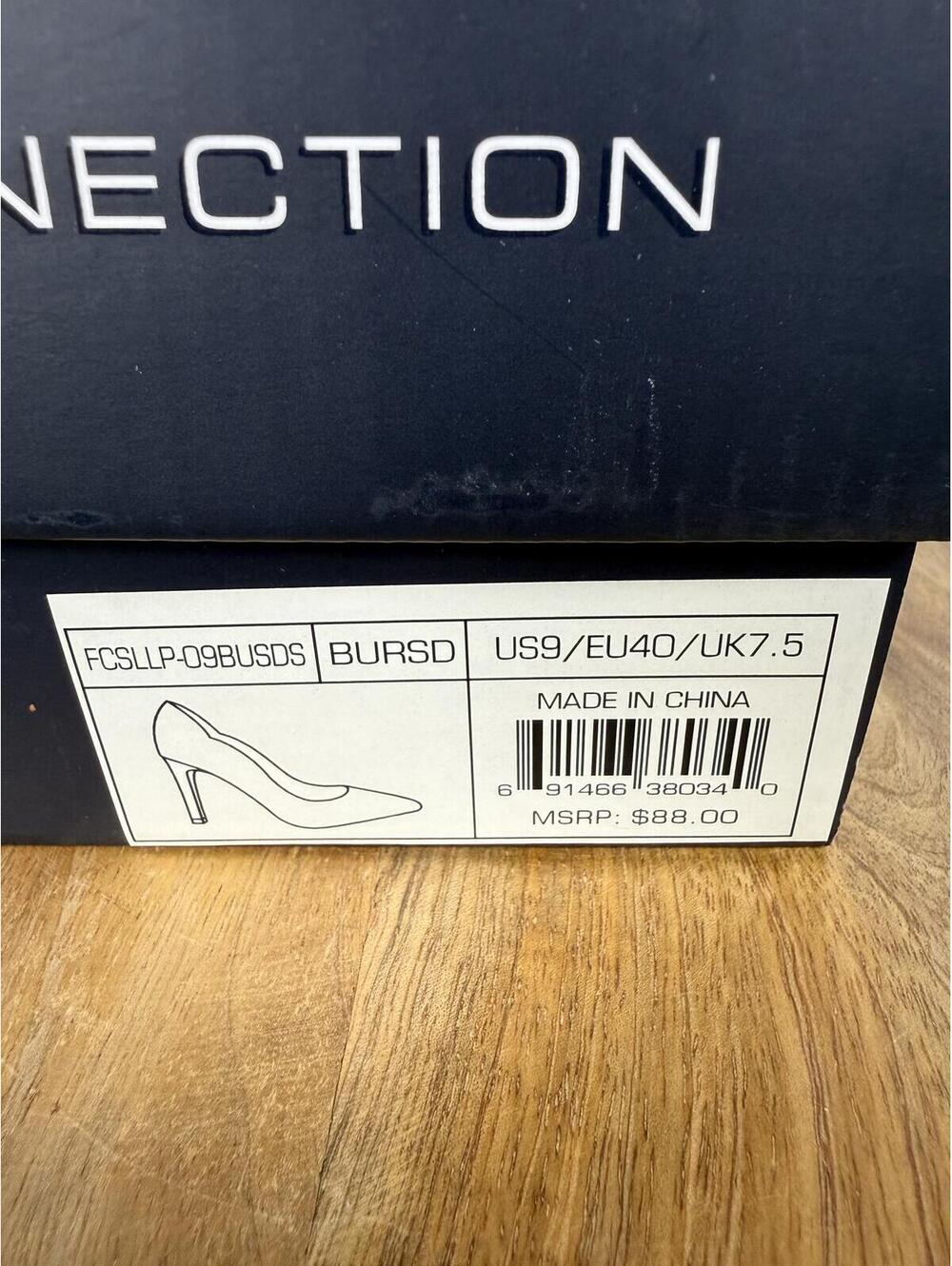 French Connection Burgundy Suede Pointed Toe Heels Size 9 NWB - Picture 10 of 10